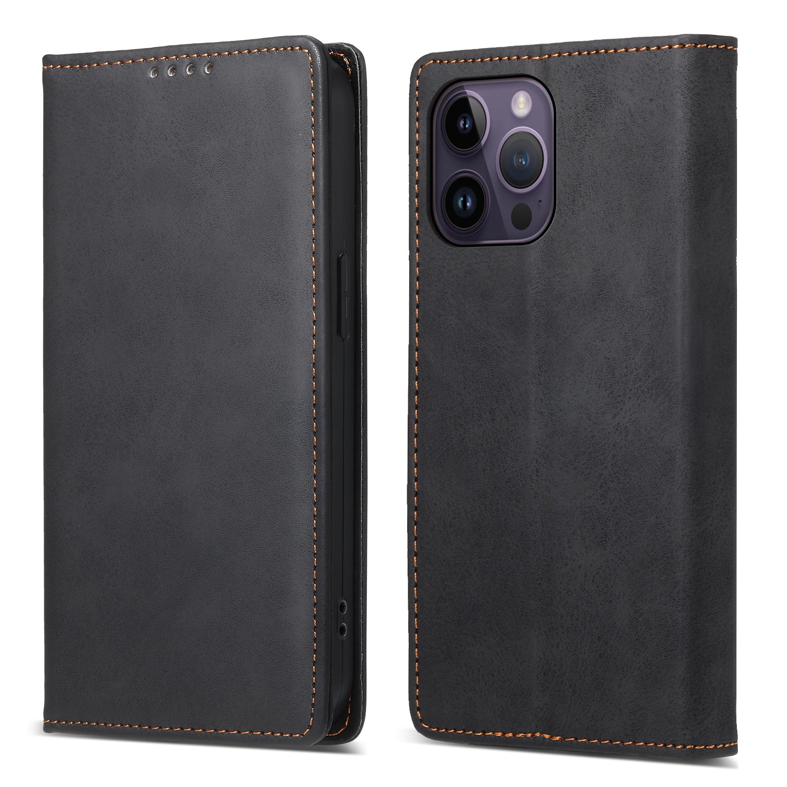 DF-05 for iPhone 14 Pro Max RFID Blocking Phone Case PU Leather Wallet Stand Business Cover DF-05 for iPhone 14 Pro Max RFID Blocking Phone Case PU Leather Wallet Stand Business Cover